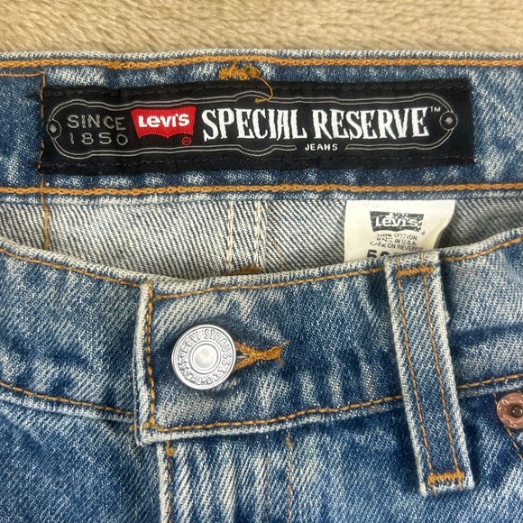 Vintage Levis 525 Special Reserve Jeans Mens 34x30 Made in USA Loose Straight 90 - Picture 5 of 11